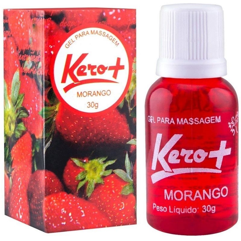 Gel Comestível Kero Mais Morango 30gramas - Sexshop