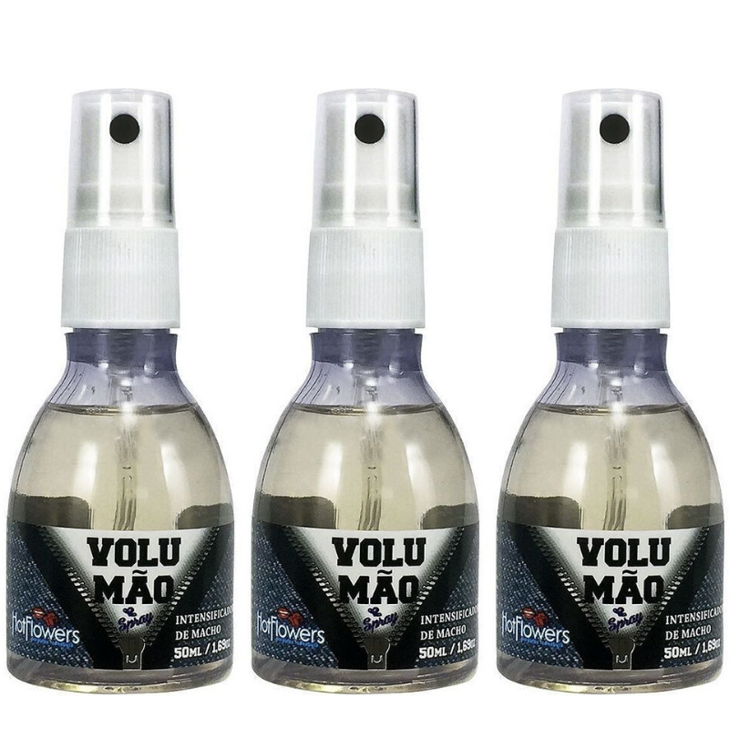 Kit 03 Gel Volumão Intensificador de MACHO Spray 50ml HotFlowers - Sex shop