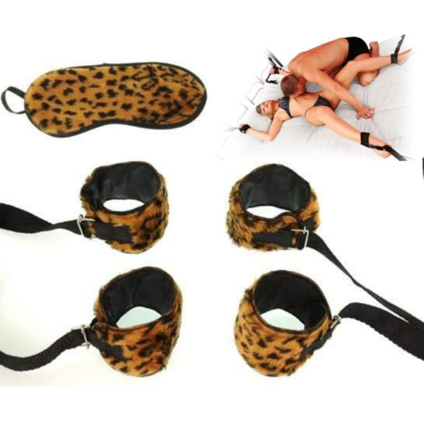 Kit para bondage feito de pelúcia Onça Ktoy - Sexshop