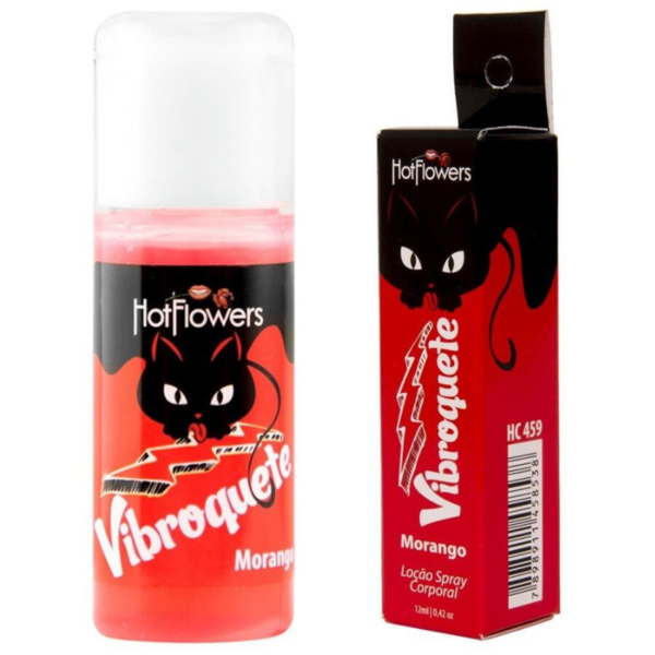 Kit 03 Gel Sexo oral Vibroquete Morango Vibrante 12gr Hot Flowers - Sexshop