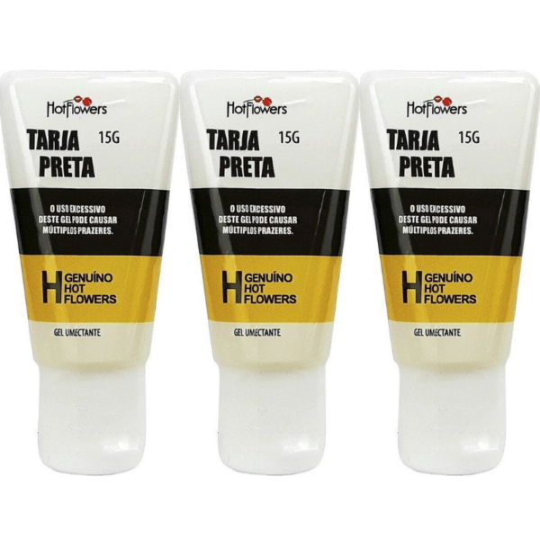 Kit 03 Gel Excitante e Picante Tarja Preta 15g Hot Flowers - Sex shop