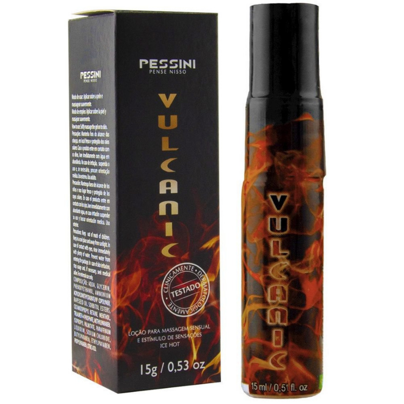 Vulcanic Loção Excitante Unissex em Spray Pessini 15g - Sexshop