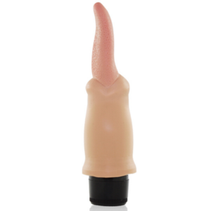 Pênis Real Peter Língua com Vibrador - 4 x 16 cm - Sex Shop