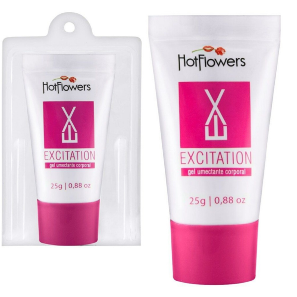 Kit 03 Excitante Feminino Excitation Rosa 25g HotFlowers - Sexshop