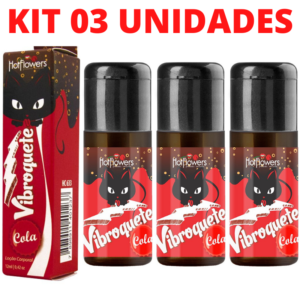 Kit 03 Gel Sexo Oral Vibroquete Coca Cola Vibrante 12gr Hot Flowers - Sex shop