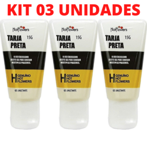 Kit 03 Gel Excitante e Picante Tarja Preta 15g Hot Flowers - Sex shop