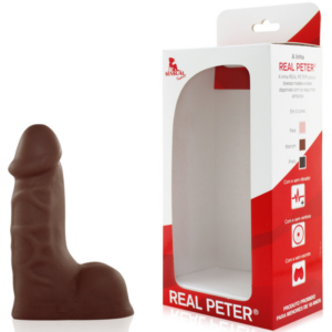 Pênis Real Peter Mini Thor 14,5x4cm Marrom - Sexshop