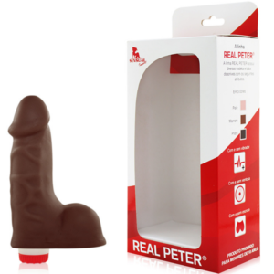 Pênis Vibrador Real Peter Mini Thor 14x5cm Marrom - Sexshop