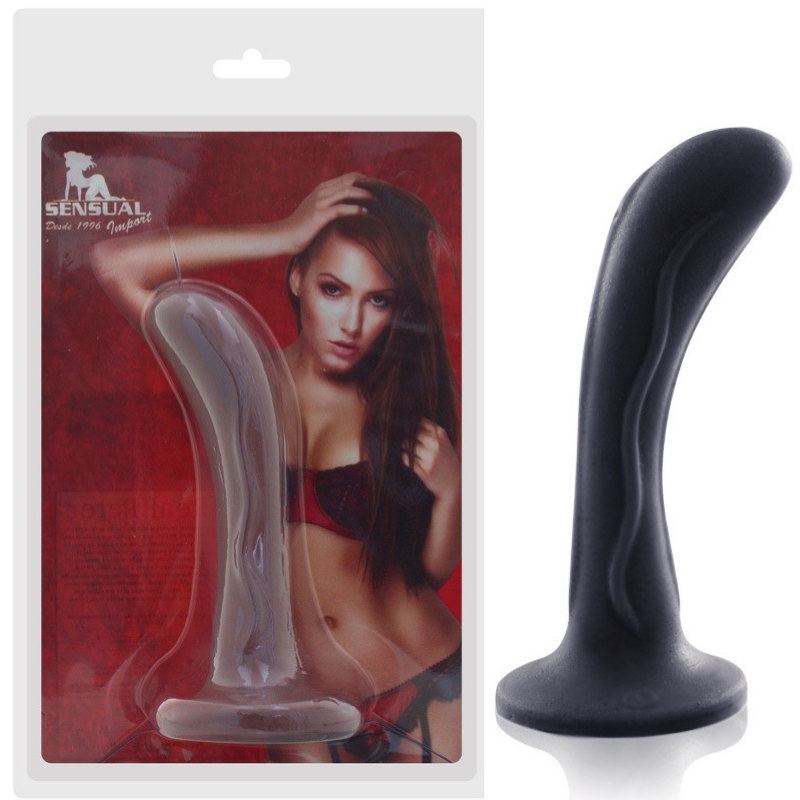 Plug Anal Curvo Passion 14x2,5cm Preto - Sex shop