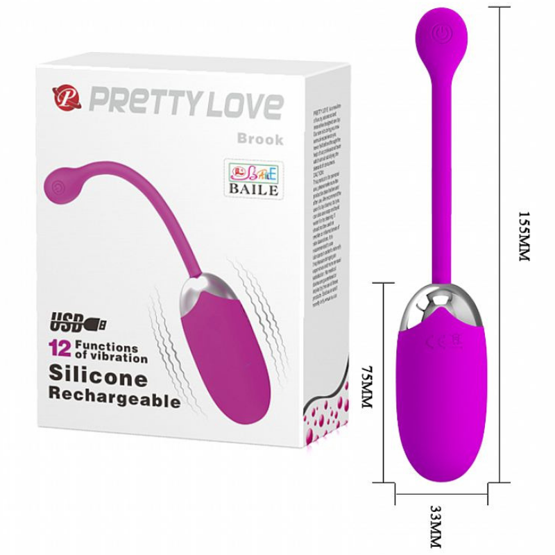 Vibrador Vaginal e Anal Bullet Brook - Pretty Love - Sexshop