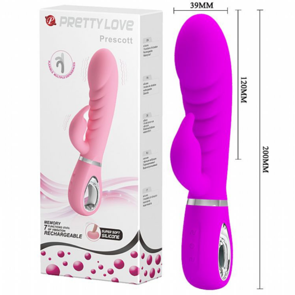 Estimulador de Ponto G e Clitóris Recarregável - Prescott - Pretty Love - Sexshop