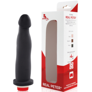 Pênis Real Peter FIT com Vibrador Preto 17,4x2,5cm - Sexshop