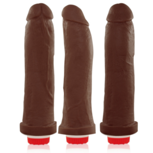 Pênis Real Peter Taurus com Vibrador Marrom 19x4,5cm - Sex shop