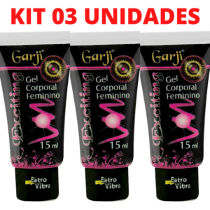 Kit 03 Exciting Excitante feminino Elétrico 15ml Garji - Sexshop