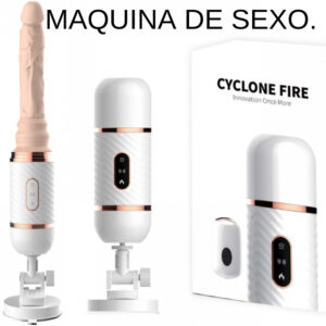 Mini Fuck Machine com Ventosa e 7 Modos de Vibração e Movimentos - CYCLONE FIRE - Sexy shop