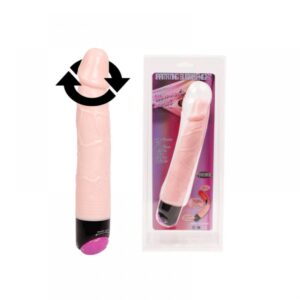 Pênis rotativo multivelocidade com vibração - Sexshop