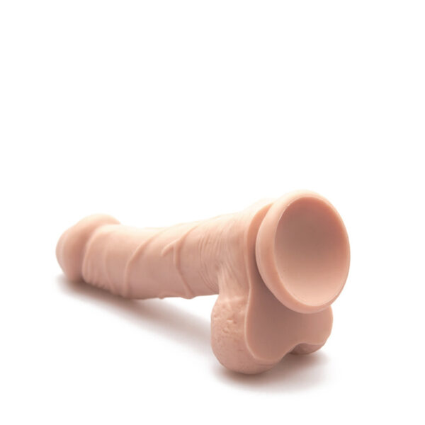 Pênis com 10 Modos de Vibração, Escroto e Ventosa - DILDO REALISTIC LEALSO - Sexy shop