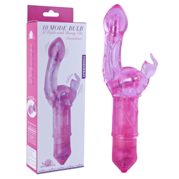 Vibrador Ponto G com Estimulador Coelho com 10 Modos de Vibração - APHRODISIA G TICKLE STIMULATOR - Sex shop