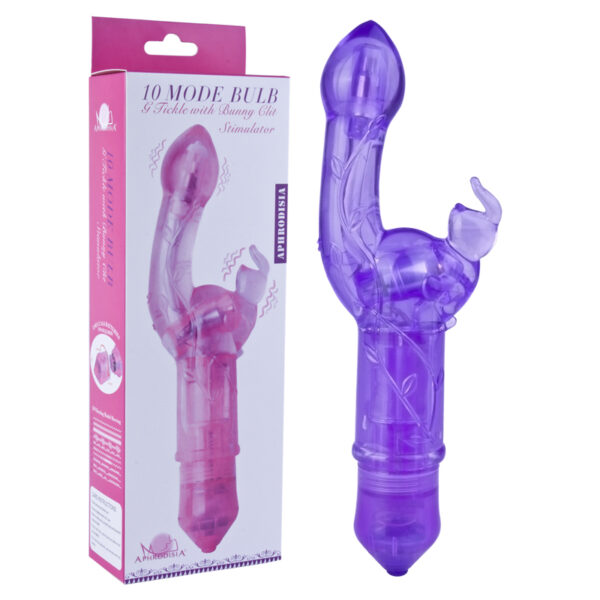 Vibrador Ponto G com Estimulador Coelho com 10 Modos de Vibração - APHRODISIA G TICKLE STIMULATOR - Sex shop