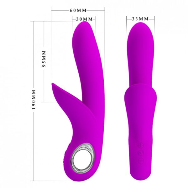 Vibrador Recarregável com Estimulador Clitoriano, 7 Modos de Pulsação e 5 Modos de Vibração - PRETTY LOVE CAROL - Sexyshop