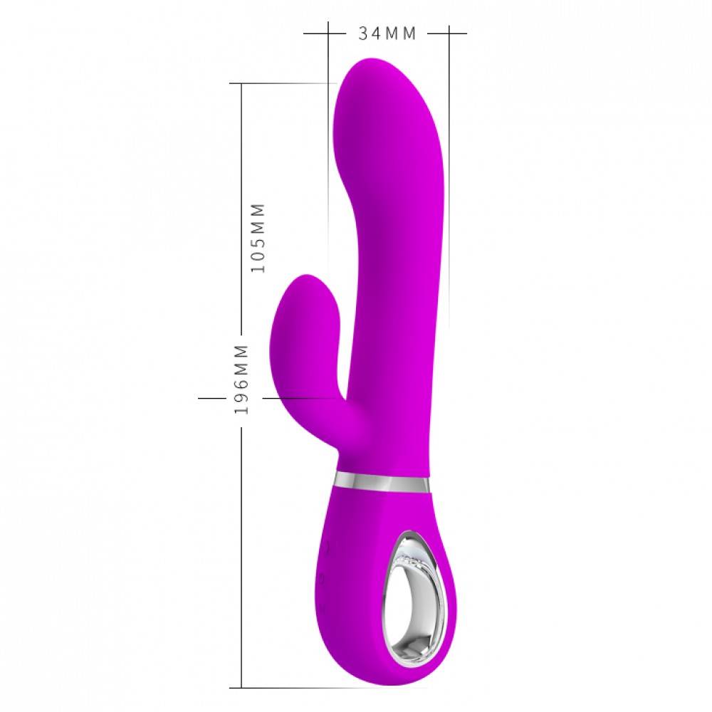 Vibrador Rotativo Recarregável com 12 Modos de Rotação e 4 Modos de Vibração - PRETTY LOVE TERNENCE - Sexyshop