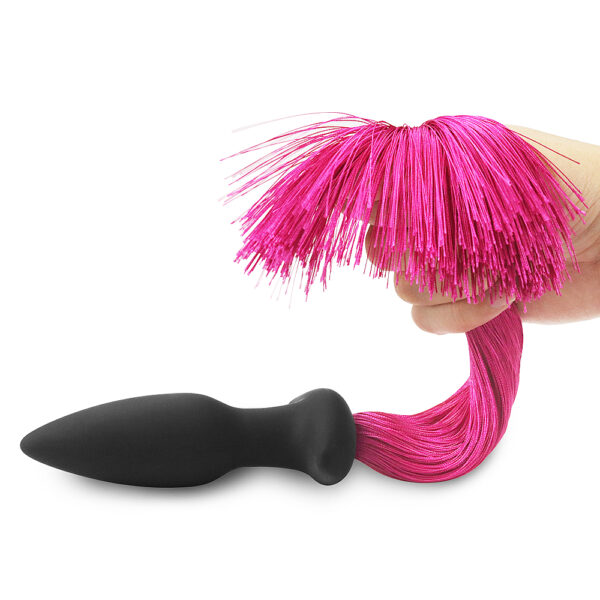 Plug Anal com Cauda Longa - LOVETOY SILICONE ANAL PLUG WITH PONY TAIL - Sexshop