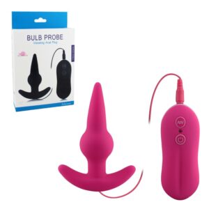 Plug Anal com Alça e 10 Vibrações - BULB PROBE - Sexyshop