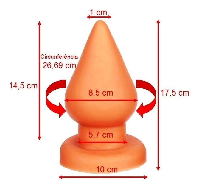 Plug anal Triângulo macio e GIGANTE Preto - Sexshop