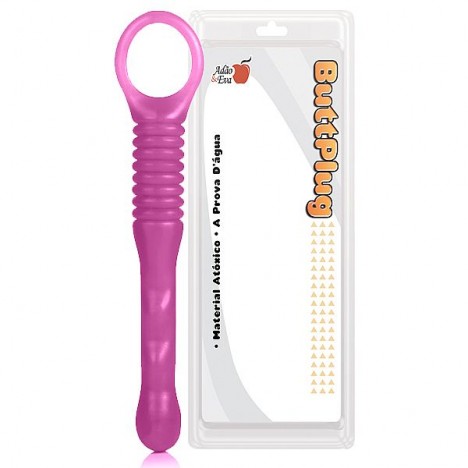 Plug Anal Rod corpo estreito e sinuoso 19cm cor Rosa - Sex shop