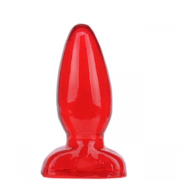 Plug anal torpedo macio Vermelho - Sexshop