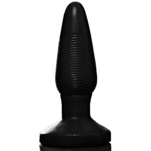 Plug Anal Cônico com estrias - Preto - Sex shop