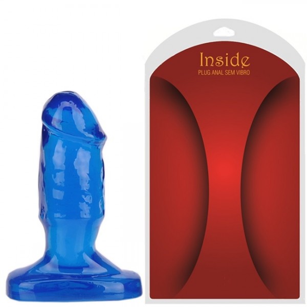 Plug dilatador anal feito em material macio Azul - Sexshop