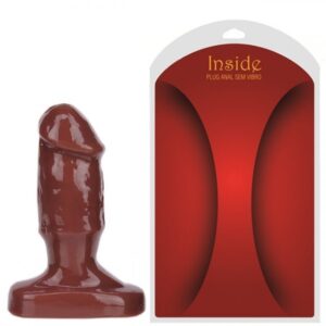 Plug dilatador anal feito em material macio Marrom - Sexshop