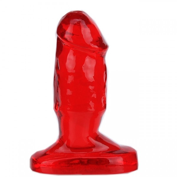 Plug dilatador anal feito em material macio Vermelho - Sexshop