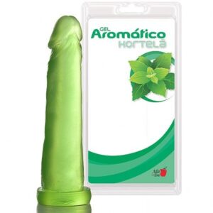 Pênis Realístico Prótese Gel Aroma Hortelã - 18,5x4,5 cm em gel - Sexshop-0