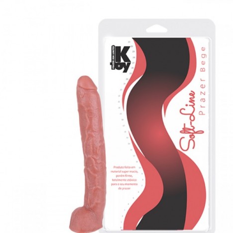 Pênis grande e grosso macio e flexível 39x6 chocolate - Sexshop