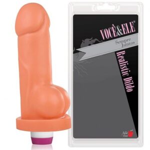 Prótese Vader com escroto e Vibrador- 20x5 cm na cor pele - Sexshop-0