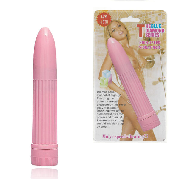 Vibrador Personal com Relevo Estriado - THE BLUE DIAMOND SERIES - Sexyshop