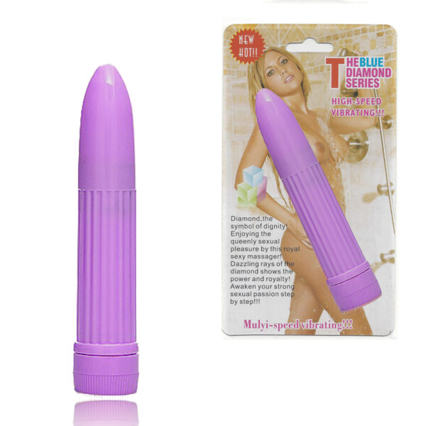 Vibrador Personal com Relevo Estriado - THE BLUE DIAMOND SERIES - Sexyshop