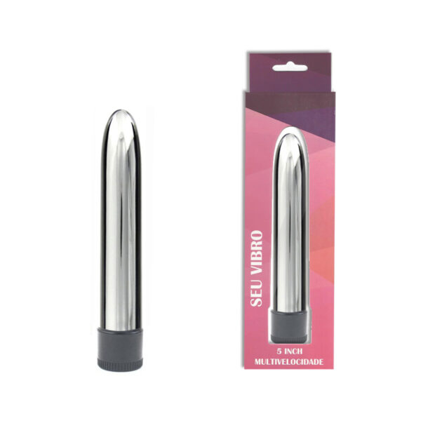 Vibrador Personal Cromado 13 cm, Multivelocidade Youvibe - Sexyshop