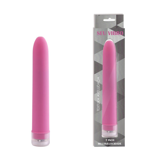 Vibrador Personal 17,5 cm Multivelocidade e Textura Aveludada - Sexyshop