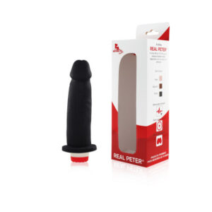 Pênis Real Peter vibrador Preto Ideal - 4x15,5cm - Sex Shop