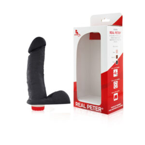 Pênis Real Peter vibrador e Escroto ideal Preto - 4x16cm - Sex Shop