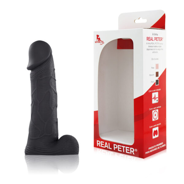 Penis Real Peter Love Preto 18x3,5cm