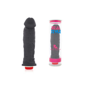 Pênis Real Peter Charmoso com Vibrador Preto 20x4,5cm - Sexshop