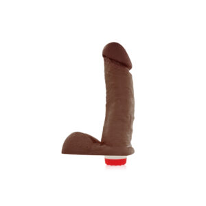 Pênis Real Peter vibrador e Escroto ideal Marrom - 4x16cm - Sex Shop