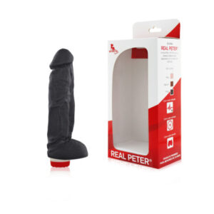 Pênis Real Peter vibrador Preto Jamanta - 4,5x19 cm - Sexshop