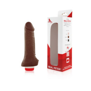 Pênis Real Peter vibrador Massageador Marrom - 3,5 x 15 cm - Sex Shop