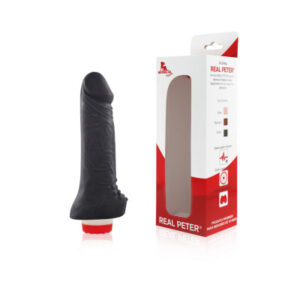 Pênis Real Peter vibrador Massageador Preto - 3,5 x 15 cm - Sex Shop