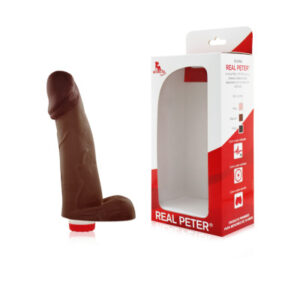 Pênis Real Peter vibrador Marrom Garanhão - 4,5 x 17 cm - Sex Shop